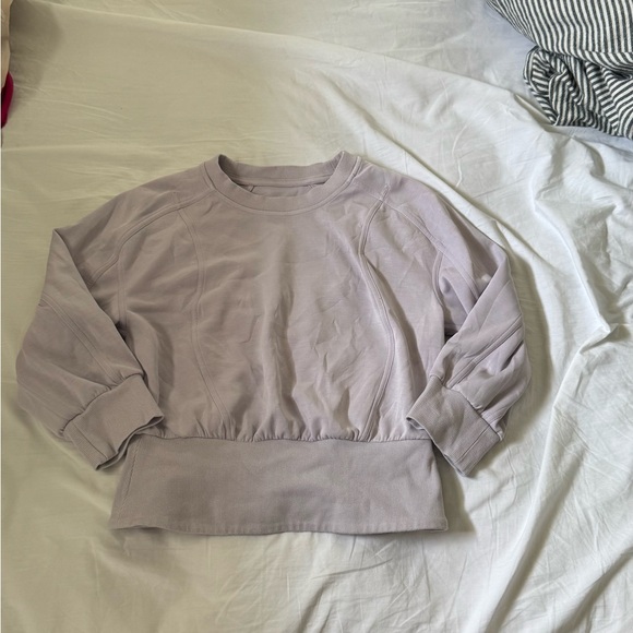 lululemon athletica Tops - lululemon athletica Cropped Lavender Pullover Sweatshirt